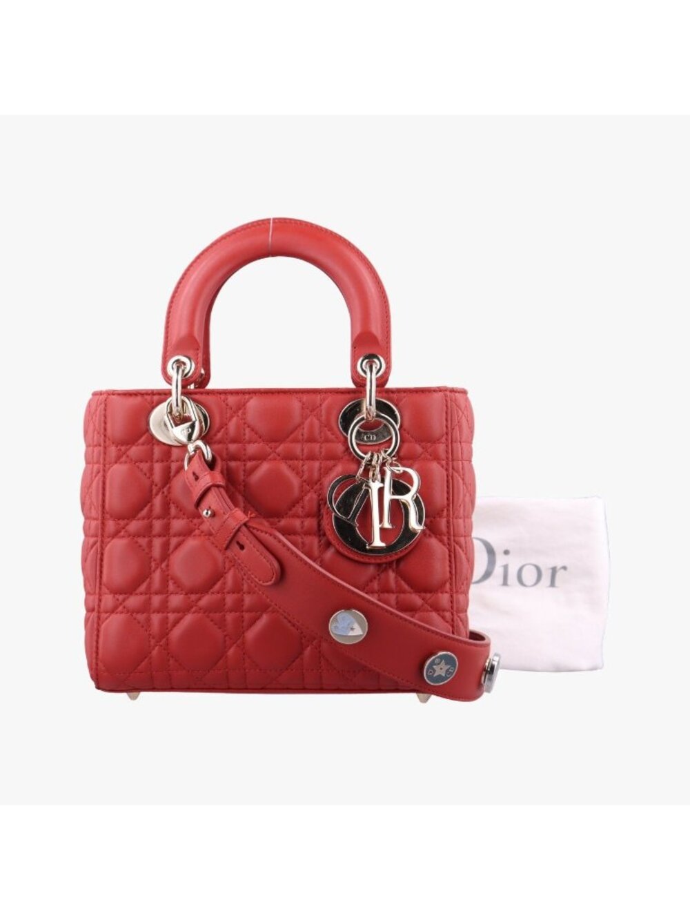 Dior Red Lambskin Handbag